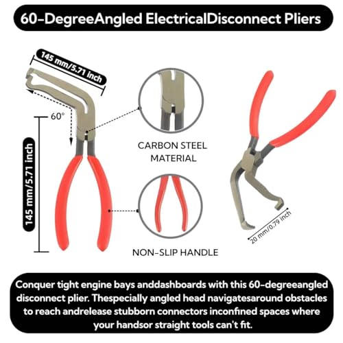3-Piece Electrical Connector Pliers Set - Automotive Disconnect, Terminal Removal & Separator Tools for Cars - size: 3 Set