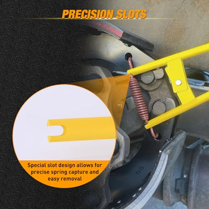 GOOACC Truck Brake Spring Tool LT890 Heavy Duty Truck Brake Spring Slack Adjustable Tool Anchor Pin Spings Installer for Semi Trucks Brake Spring Pliers Air Drum Brake Shoe Spring Tools LTI 890 Yellow - color: Truck Brake Spring Tool Yellow