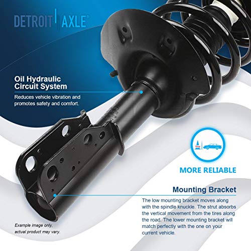 Detroit Axle - 2pc Front Struts for Buick LeSabre Cadillac DeVille Pontiac Bonneville Oldsmobile Aurora, Struts Shocks with Coil Spring Assembly Replacement - size: 171685 x2/PAIR