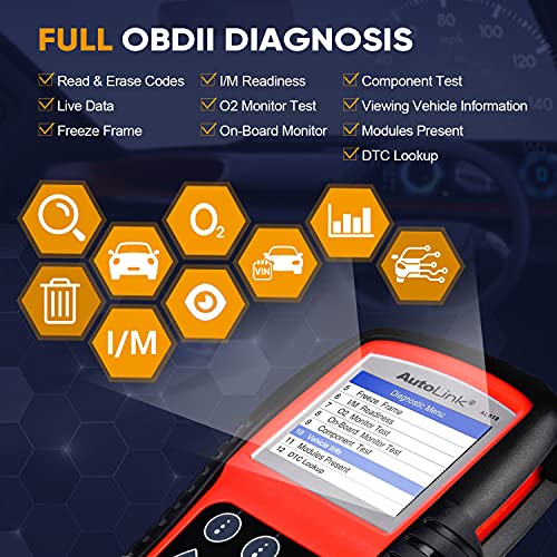 Autel AutoLink AL619 OBD2 Scanner, 2026 ABS SRS Warning Light Diagnostic Scan Tool, Up of AL519 ML519 ML619, 10 OBDII Test Modes, DTCs Lookup, Live Data, Turn Off Check Engine Light OBDII Code Reader