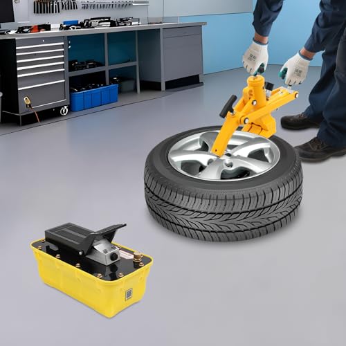 Hydraulic Tire Bead Breaker Heavy Duty 10000PSI Air Hydraulic Tire Bead Breaker, Tire Change Tool with Metal Foot Pump & Air Hose for Tractor Trucks Lawn Mower ATV - size: Hydraulic Bead Breaker + Hydraulic Foot Pump