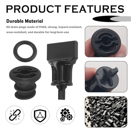 10PCS Oil Drain Plug with Oil Drain Plug Removal Tool & O Ring Seal,Oils Pan Drains Plugs OEM#06L103801D Compatible with Audi Volkswagen Porsche,Oils Plugs Car Accessories