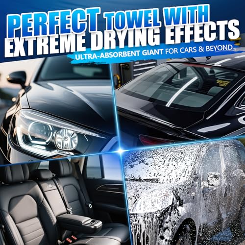 Airlab Car Drying Towel Microfiber Towels for Cars 1200 GSM Wash Auto Detailing Supplies Twist Pile Cleaning Cloth Absorbent Quick Dry Soft Loop Dry Flash Towel, 24 x 16 Inch, Pack of 1, Grey - color: 24 X 16 Inch, Pack of 1, Dark Grey, 1200 Gsm