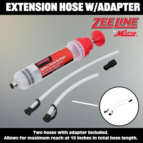 Zeeline by Milton Fluid Extractor - 200cc Fluid Syringe, Multi-purpose Syringe, Manual Fluid Extractor Oil Extractor Pump Syringe and Fill Pump, Gasoline Fuel Car Transfer - size: 200