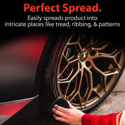 Adam's Polishes Pro Tire Hex Grip Applicator - Tire Shine Car Detailing Foam Sponge Tool | Car Cleaning Supplies After Car Wash leaner | for Vinyl Rubber & Trim Accessories | Wheel & Rim Cleaner - size: 1 Pack