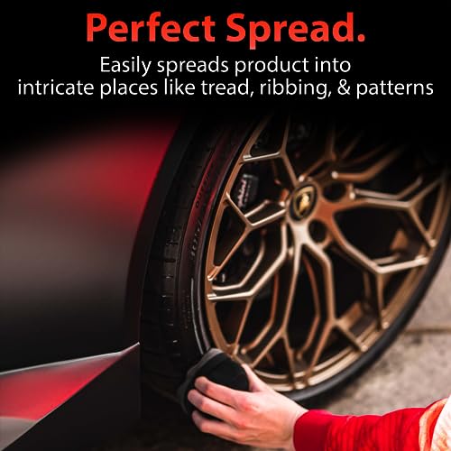 Adam's Polishes Pro Tire Hex Grip Applicator - Tire Shine Car Detailing Foam Sponge Tool | Car Cleaning Supplies After Car Wash leaner | for Vinyl Rubber & Trim Accessories | Wheel & Rim Cleaner - size: 1 Pack