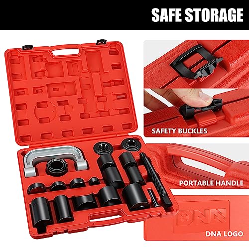 DNA Motoring 21pcs Universal Ball Joint Service Repair Remover Installer Adapter Tool Kit for Most 2WD 4WD Cars Pickups Vans SUVs,Red, TOOLS-00313 - style: 21Ball Joint Remover bule