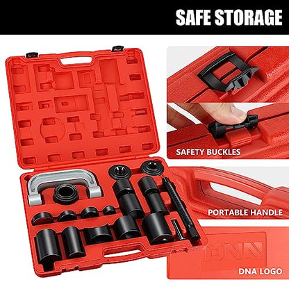 DNA Motoring 21pcs Universal Ball Joint Service Repair Remover Installer Adapter Tool Kit for Most 2WD 4WD Cars Pickups Vans SUVs,Red, TOOLS-00313 - style: 21Ball Joint Remover bule