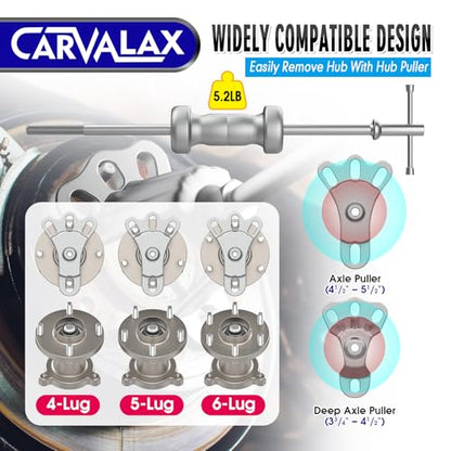 CARVALAX 12-Way Slide Hammer Puller Set | Auto Repair Kit for Hub, Bearing, Gear & Axle Extractor, Dent Removal, Heavy Duty 23-Piece w/Case - size: 12-Way