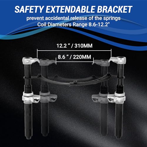 Spring Compressor Tool, Coil Spring Compressor Tool Set with Extendable Bracket, Heavy Duty Macpherson Strut Spring Compressor Tool with 2425LB Capacity for Car Truck ATV UTV