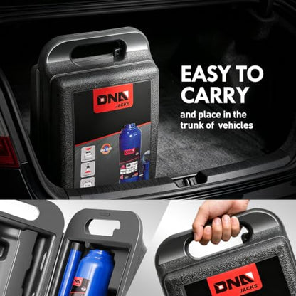 DNA Motoring 4 Ton / 8000 lbs Lifting Automotive Welded Hydraulic Bottle Jack for Car SUV Pickup, Auto Repair, with Manual Handle & Carrying Storage Case, Blue - color: blue, style: 4 ton