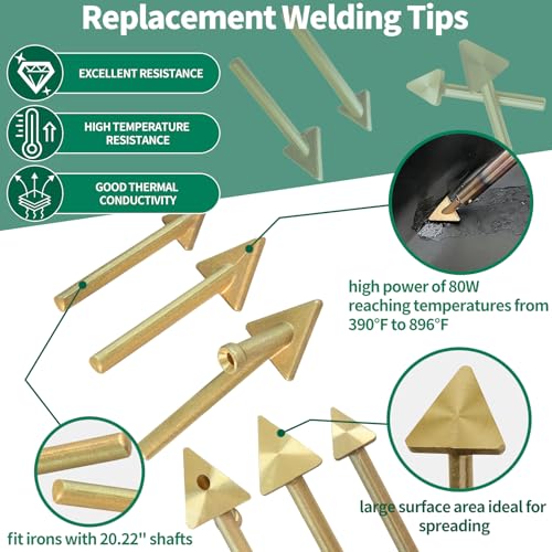 1206PCS Plastic Welding Kit with Storage Box, 0.6mm 0.8mm Hot Staples, Soldering Iron Gun Tips and Triangular Copper Head Welder Accessories for Car Bumper Machine Repair