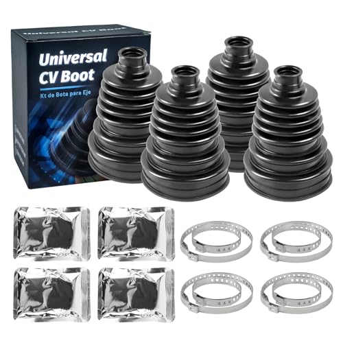 4PCS CV Boot fit 26-34mm Shaft 55-125mm Height | Silicone CV Axle Boot Repair Kit Tie Rod Boot for Most Vehicle CV Joint Boot Replacement Kit - size: 4PCS CV Boot