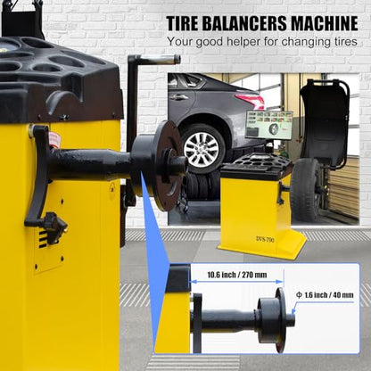 Tire Changer and Premium Wheel Balancer Combo with Bead Blaster & 24" LCD, 110V for 10-26" Rims, Advanced Tire Service System for Professional Use