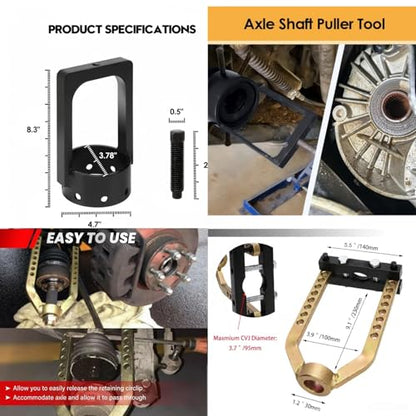 CV Axle Shaft Puller Tool Kit with 9 Holes Universal Joint Removal Tool，UTV/ATV CV Axle Removal Tool，Heavy Duty Axle Puller with Slide Hammer for Cars, Trucks, ATV & UTV - color: with 9 Holes Universal Joint Removal Tool