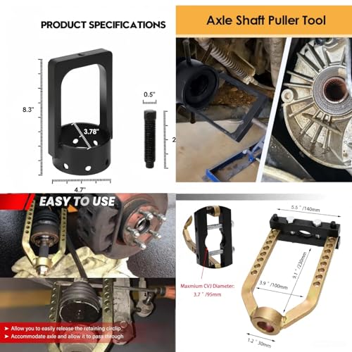 CV Axle Shaft Puller Tool Kit with 9 Holes Universal Joint Removal Tool，UTV/ATV CV Axle Removal Tool，Heavy Duty Axle Puller with Slide Hammer for Cars, Trucks, ATV & UTV - color: with 9 Holes Universal Joint Removal Tool