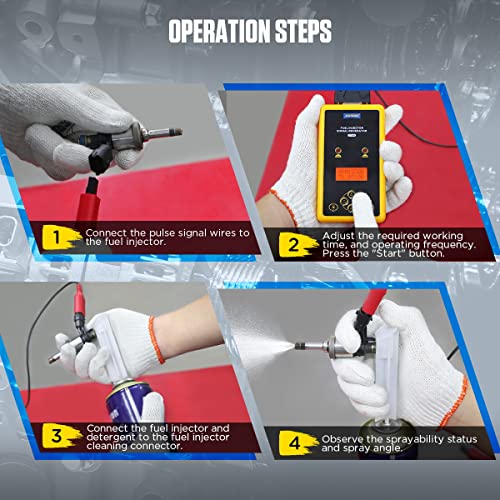 AUTOOL Universal Automotive Fuel Injection Systems Cleaners Pulse Modes Fuel System Cleaning Assistant Fuel Injector Cleaner