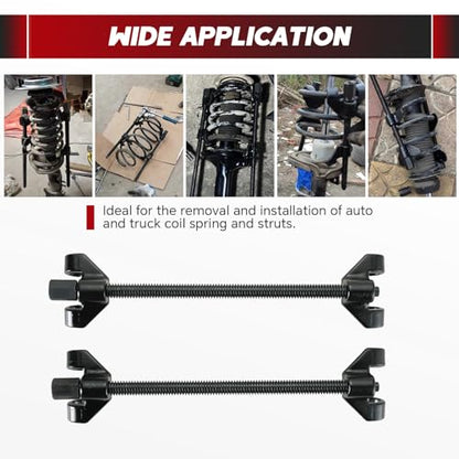14" Coil Spring Compressor Tool with 2 Steel Jaws | Heavy Duty Suspension Strut Remover Installer Tool Kit Macpherson Coil Spring Compressor Strut Spring Compressor