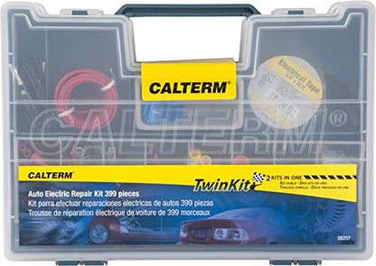 Calterm 05207 Automotive Electrical Repair Kit, 399 Pc Kit: Cable Ties, Tape, Phillips/Flat Head Screw Driver, Terminals, Tester/Probes/Alligator Lead, Wire, Stripper/Crimper, Connectors, 5-20A Fuse