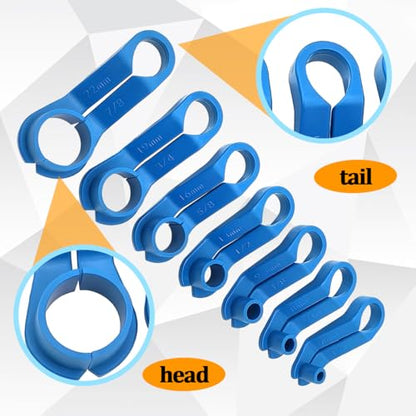 7PCS Car Fuel Line Disconnect Tool Set, 1/4 5/16 3/8 1/2 5/8 3/4 7/8 Inch Transmission AC Line Removal Tool, Fuel Filter Oil Cooler Line Quick Release Disconnect Set, Universal Fit - size: 7PCS
