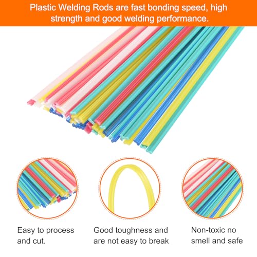 50pcs 10 Inch Plastic Welding Rods PP/PVC Welding Strips Welder Rods for Plastic Welder,Car Bumper, Kayak Repair