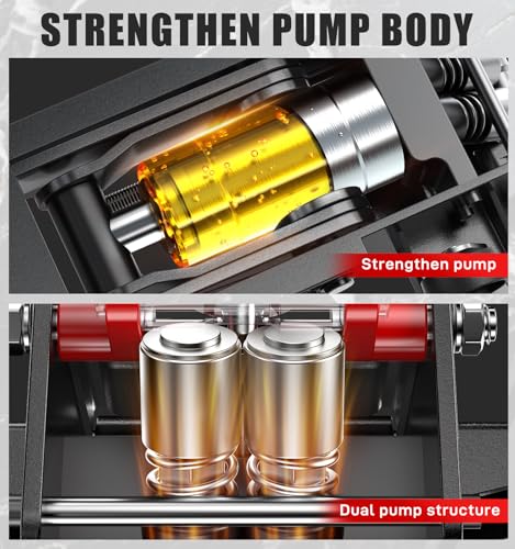 Low Profile Hydraulic Floor Jack 3T 6600lbs, Dual Piston Quick Lift, 2.95"-19.88" Lifting Range, Heavy Duty Alloy Steel 360° Swivel Wheels Car Maintenance for Sedan, SUV, Truck, Garage Auto Repair