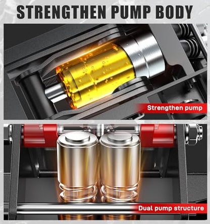 Low Profile Hydraulic Floor Jack 3T 6600lbs, Dual Piston Quick Lift, 2.95"-19.88" Lifting Range, Heavy Duty Alloy Steel 360° Swivel Wheels Car Maintenance for Sedan, SUV, Truck, Garage Auto Repair