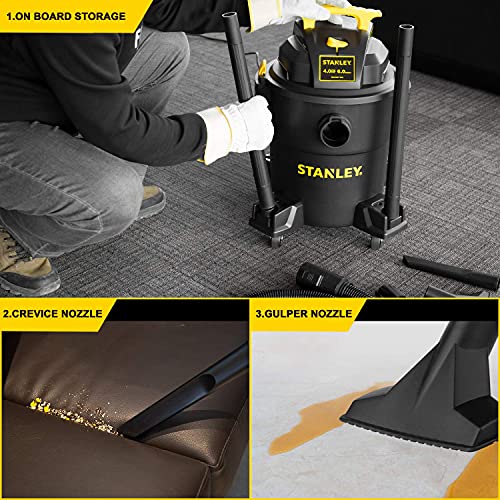 Stanley - SL18116P Wet/Dry Vacuum, 6 Gallon, 4 Horsepower Black - size: 6 Gallon, 4.0 HP AC