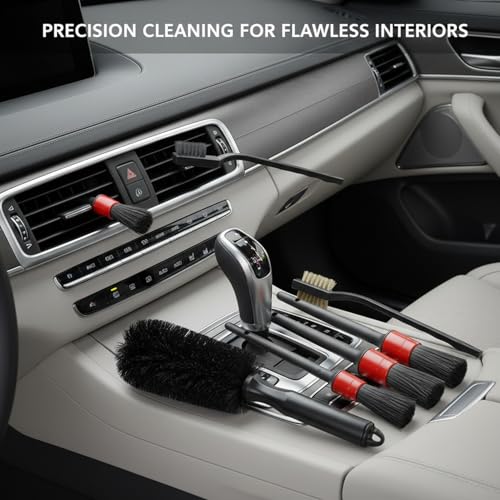 15-Piece Car Detailing Brush Set for Interior Vents, Dashboard Crevices & Console Gaps - Durable PP Plastic Cleaning Tool Kit - size: 12.99 x 5.71 x 1.97 in