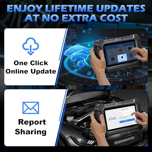 XTOOL D5 OBD2 Scanner Car Code Reader, Engine ABS SRS Transmission Diagnostic Scan Tool with 10 Resets, EPB Service, ABS Bleed, Throttle Relearn, Clear Check Engine Light, Free Update