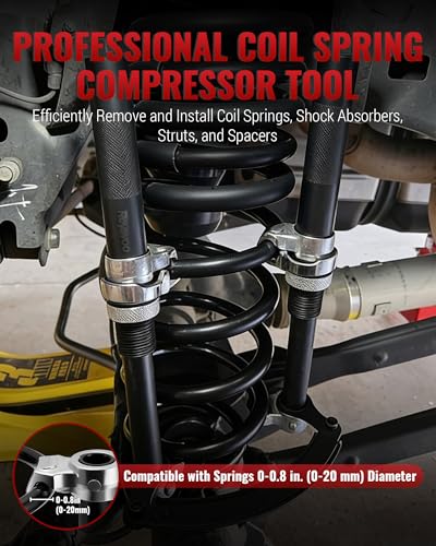 Reywoo Spring Compressor Tool, Coil Spring Compressor Tool and Strut Spring Compressor Tool Set with Safety Jaws for Macpherson Struts, Max Load 2645LB - size: 10.6" Max Safe Opening
