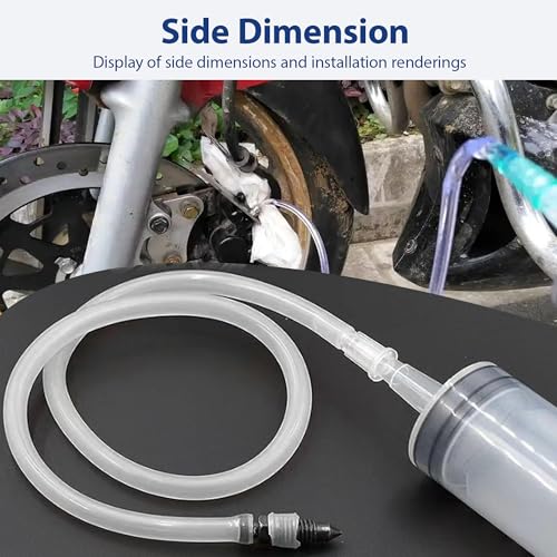 2 Pack Brake Bleed Kit, Hydraulic Disc Brake Bleeding Kit, Motorcycle Brake Bleeder Kit Includes 2Pcs 100ML Syringe 2Pcs 50cm Hose and Brake Bleeder Hose Kit with One Way Check Valve - color: 2PCS Brake Bleed Kit&Hose