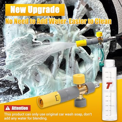 Tool Daily Foam Cannon, Small Foam Cannon for Pressure Washer, 5 Power Washer Nozzle Tips, 1/4 Inch Quick Connect - size: 100 ml