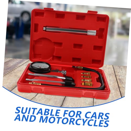 Cabilock 1set Dual-use Compression Tester Gauge for Automotive and Motorcycle Engine Diagnostics Accurate Cylinder Pressure Measurement Tool Kit Essential Accessories