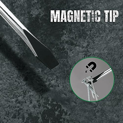SK 6-Piece Magnetic Screwdriver Set, S2 Steel, 3 Slotted & 3 Phillips Screwdrivers, SureGrip Handle - style: Slotted & Phillips