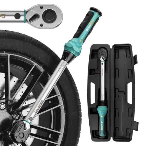 GRENPRO 1/2" Drive Click Torque Wrench 10–150 Ft.Lb – Dual-Direction Adjustable with Dual Range Scales, 72-Tooth Precision Ratchet, ±3% Accuracy – for Bike, Motorcycle, Car Repair & DIY Maintenance - size: 1/2inch 10-150 Ft.Lb