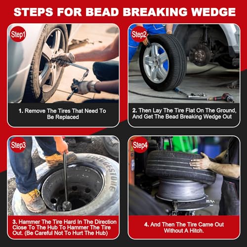 Tire Hammer, Heavy-Duty Bead Breaking Wedge, Tire Bead Breaker, Bead Breaker Tool For Tire Removal, Bead Breaker Tool For Tire Removal, Tire Tools, Unleash Tire-Busting Power For Tire Maintenance.