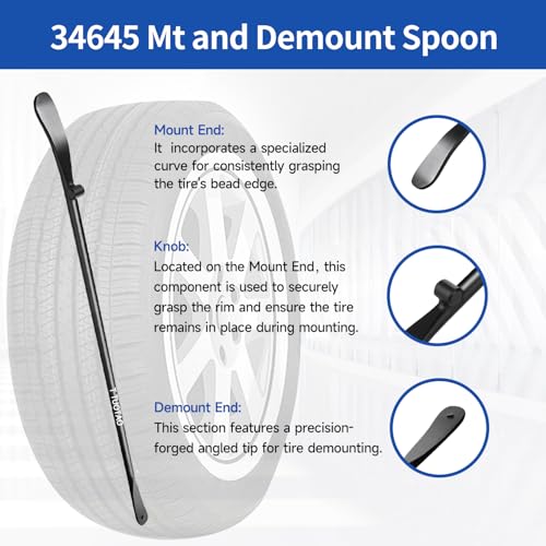 2 PCS 34645 Tire Iron | 38 in x 4/5 in, Tire Changing Removal Tool for Cars/Trucks/Taxi/Tractor/Bus, Semi-Trailer Tire Iron Replace Manual Tire Changer