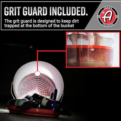 Adam's Polishes Wash Bucket (3.5 Gallon Bucket + Grit Guard) - Car Detailing Tool for Car Washing & Garage Storage | Stores Car Wash Soap, Foam Cannon, Foam Gun, Microfiber Towels & More - size: 3.5 Gallon Bucket + Grit Guard + Gamma Seal Lid