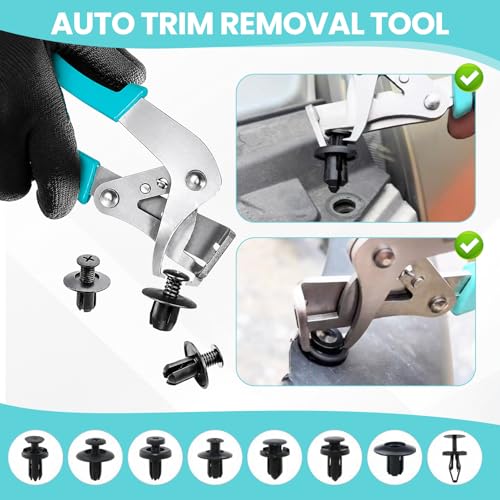 Car Clip Pliers and Disassembly Tools, Efficient Multi-Functional Automotive Snap Pliers, Clip Removal Tool, Trim Tools Removal, Easy to Without Damage Remove Fasteners Clips Buckles and Rivets (1 pc) - color: 1Pc