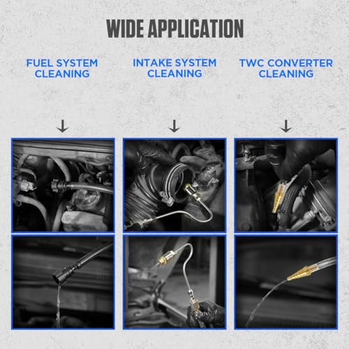 CMTOOL Fuel Injector Cleaner Kit, Automotive Fuel System Cleaning Kit, 1000ML Non-dismantle Cleaner Machine Tool for Auto Catalytic Converter/Intake Valve/Throttle Body