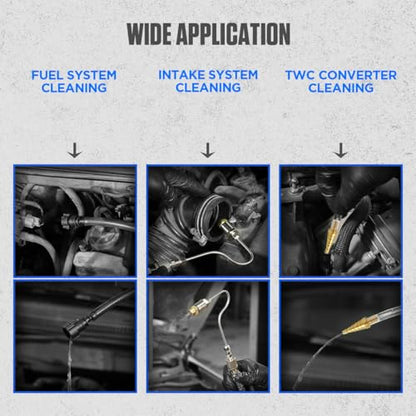 CMTOOL Fuel Injector Cleaner Kit, Automotive Fuel System Cleaning Kit, 1000ML Non-dismantle Cleaner Machine Tool for Auto Catalytic Converter/Intake Valve/Throttle Body