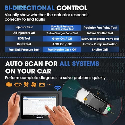 Launch X431 PAD III Scan Tool Global Ver. (Upgraded of X431 V+, X431 PROS) | 50+ Reset,OE-Level Bidirectional scan tool,All System Diagnostic Tool fOR 99% Car, One-Click Free Update，Auto Auth FCA SGW - color: Black