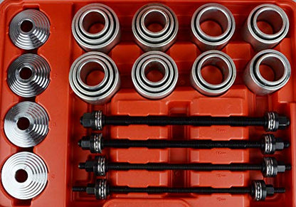 DAYUAN 28Pcs Pull and Press Sleeve Kit Remove Bushes Bearings Seals | Bearing & Bushing Press Tool, Removes & Installs Bushings Bearings Seals, 40CR Steel, Universal Application, Storage Case
