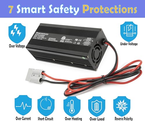 12V 20A LiFePO4 Battery Charger 14.6V LiFePO4 Charger and Maintainer for 4S 12V (12.8V) Deep Cycle Lipo Lithium Iron Phosphate Rechargeable Batteries of RV Car Boat - size: 12v 20a
