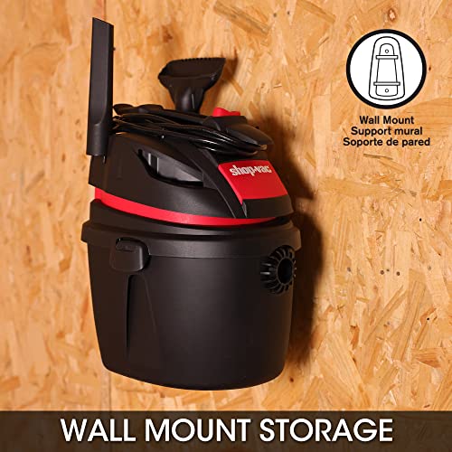 Shop-Vac 5760288 2.5 Gallon Wet/Dry Vacuum, 2.5 Peak HP, 1.25 Inch Diameter x 4 Ft Hose, Portable Compact Design - color: Black