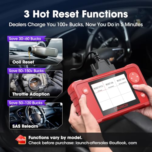 Launch Creader VII+ V3.0 OBD2 Scanner, ABS/SRS/Engine/Transmission Check Code Reader for Car, 2026 Diagnostic Scan Tool with Oil/Throttle/SAS Reset, Support Full OBD2, Lifetime Free Update