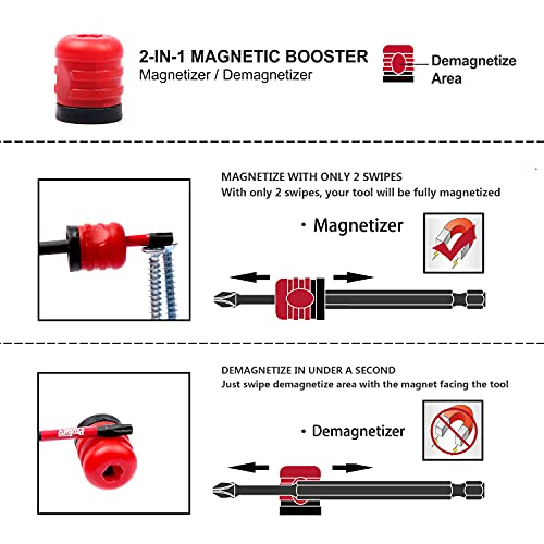 Protorq Long Impact Bit Set, TORX, 6-Inch Length, 6-Piece with 1-Piece magnetizer & demagnetizer - size: 6pc 6 in. T15-T40 with Magnetizer