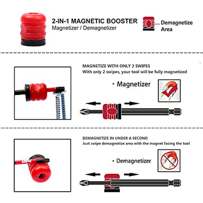 Protorq Long Impact Bit Set, TORX, 6-Inch Length, 6-Piece with 1-Piece magnetizer & demagnetizer - size: 6pc 6 in. T15-T40 with Magnetizer