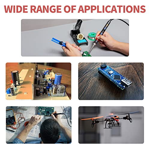 YIHUA 928D-III Soldering Iron,110W High Power, Fully Digital Display °F /°C- Temperature Control Soldering Tool, Accurate 194~896°F, with ON/OFF Switch, Iron Tip, Brass Wool, Automatic Sleep Mode - style: Advanced Style - Digital Iron (High Power)